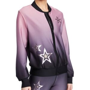 NWT Ultracor Duochrome Popstar Bomber Jacket Athletic XS Pink Gray Silver